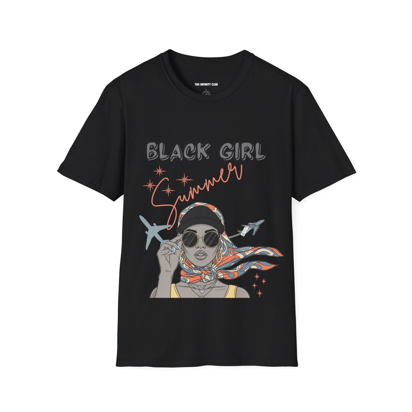 RETRO BLACK GIRL SUMMER T-SHIRT
