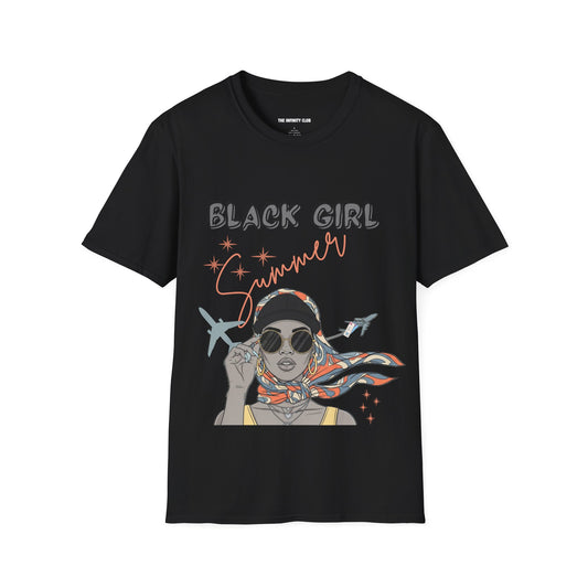 RETRO BLACK GIRL SUMMER T-SHIRT
